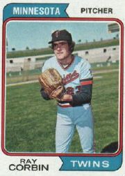 1974 Topps Baseball Cards      296     Ray Corbin
